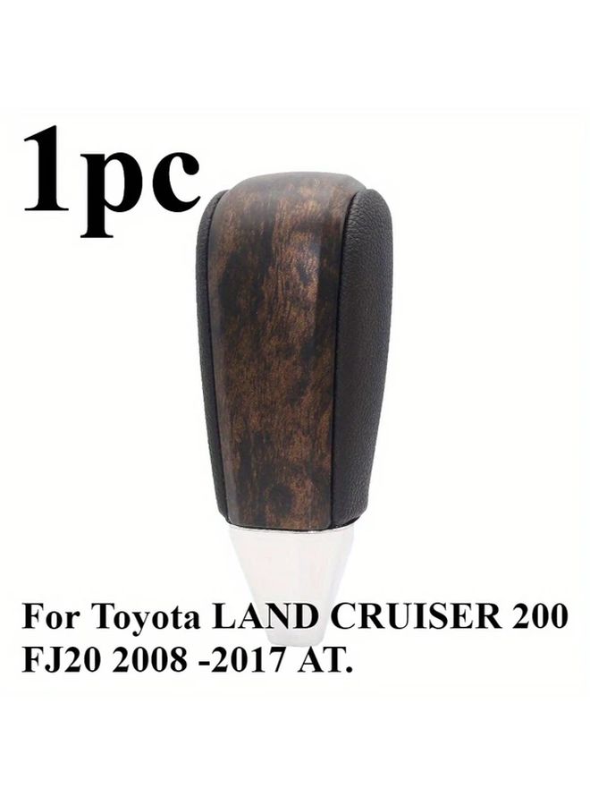 Suitable For Toyota Land Cruiser LC200 2008 2017 FJ Cruiser Auto Shift Knob Black Ergonomic Cover Dark Wood Grain Texture Durable Grip Style Easy Installation - Image 1