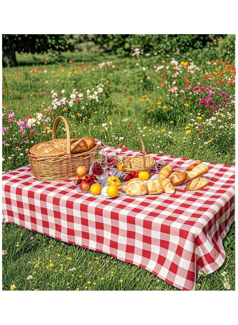 آنا غطاء طاولة مزخرف مقاوم للغبار بتصميم قماش ريفي مربع - Image 2