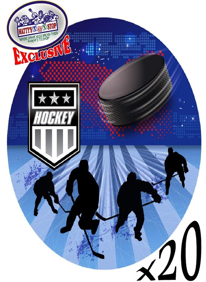 Matty's Toy Stop Deluxe Hockey Theme Party Supplies Set for 20 People, Includes 20 Large Plates, 20 Small Plates, 20 Napkins, 20 Cups & 2 Table Covers - Perfect for Gameday or Birthday (82 Pieces Total) - Image 2
