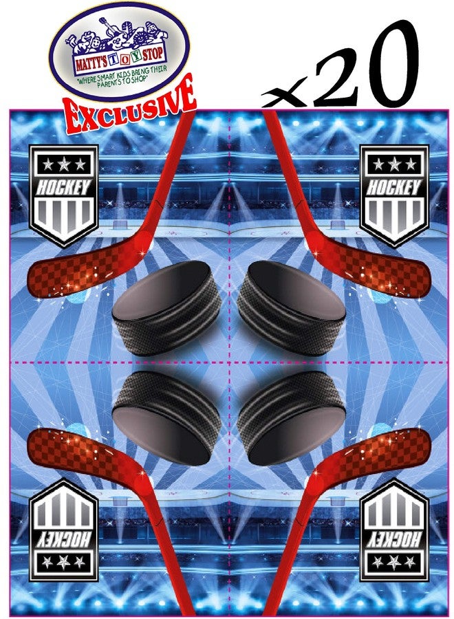 Matty's Toy Stop Deluxe Hockey Theme Party Supplies Set for 20 People, Includes 20 Large Plates, 20 Small Plates, 20 Napkins, 20 Cups & 2 Table Covers - Perfect for Gameday or Birthday (82 Pieces Total) - Image 4
