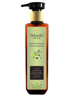 khadi veda Herbal Amla Bhringraj Hair Conditioner 200 Ml ; For Hair Conditioning & Nourishment ; No Synthetic Colour ; Hair Becomes Soft And Healthy ; Increases Manageability ; Imparts Shine And Bounce.  - Image 2