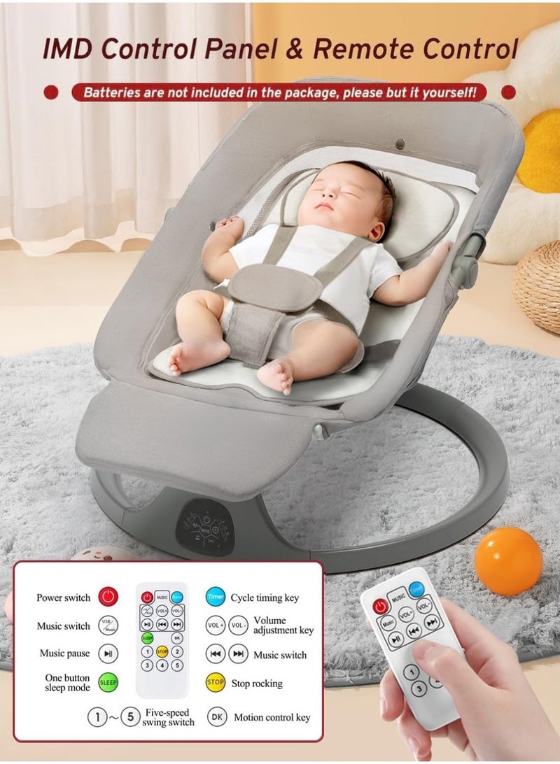YOUWE7 Baby Swings for Infants, Infant Swing with Lullabies, Bluetooth, 3 Seat Positions, Touch Screen & Remote Control, Outdoor Baby Rocker, Portable Swing for Baby - Image 5