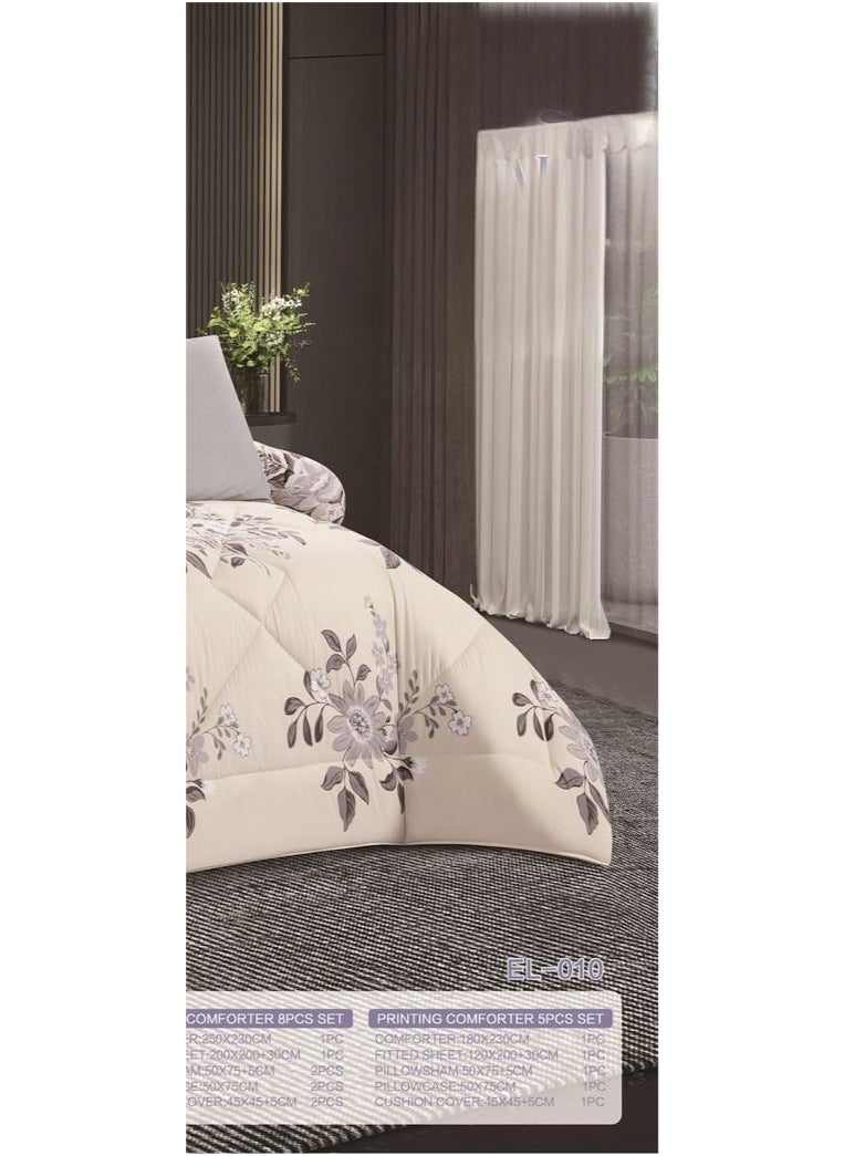 Moon 6 Pieces Double King Size Comforter Set, Soft and Comfortable, Double Pattern, Comforter Size 250x230 cm  - Image 2
