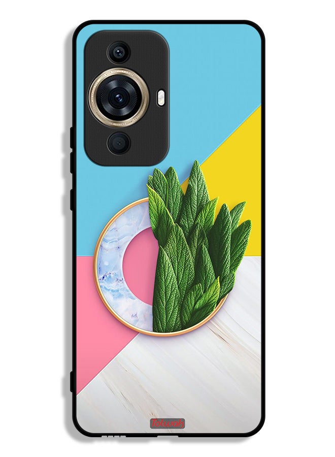Tolwak Huawei nova 11 Ultra Protective Case Cover Leaves Abstract Pattern - Image 1
