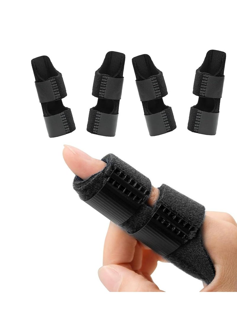 Oasisgalore 4 PCS Adjustable Finger Splint for Middle, Index & Ring Finger, Supports trigger finger.  - Image 1