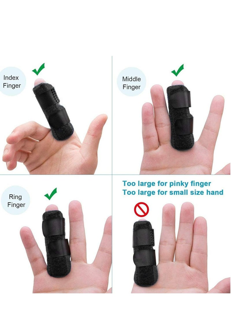 Oasisgalore 4 PCS Adjustable Finger Splint for Middle, Index & Ring Finger, Supports trigger finger.  - Image 2