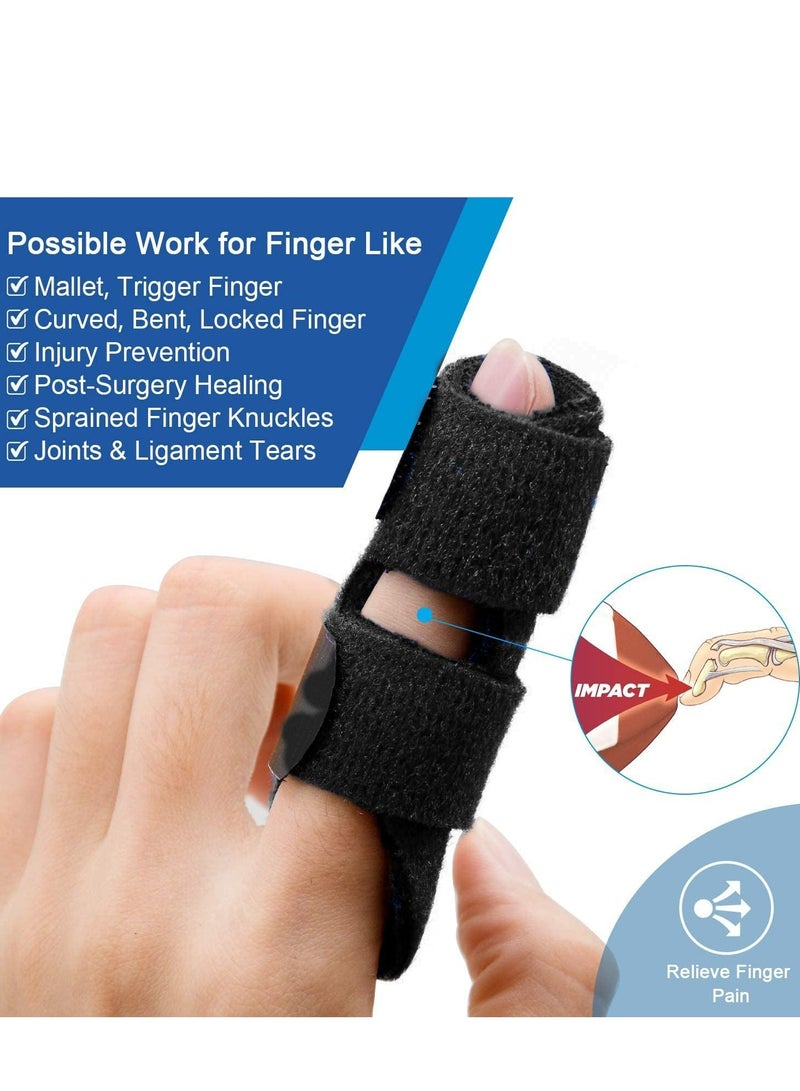 Oasisgalore 4 PCS Adjustable Finger Splint for Middle, Index & Ring Finger, Supports trigger finger.  - Image 5