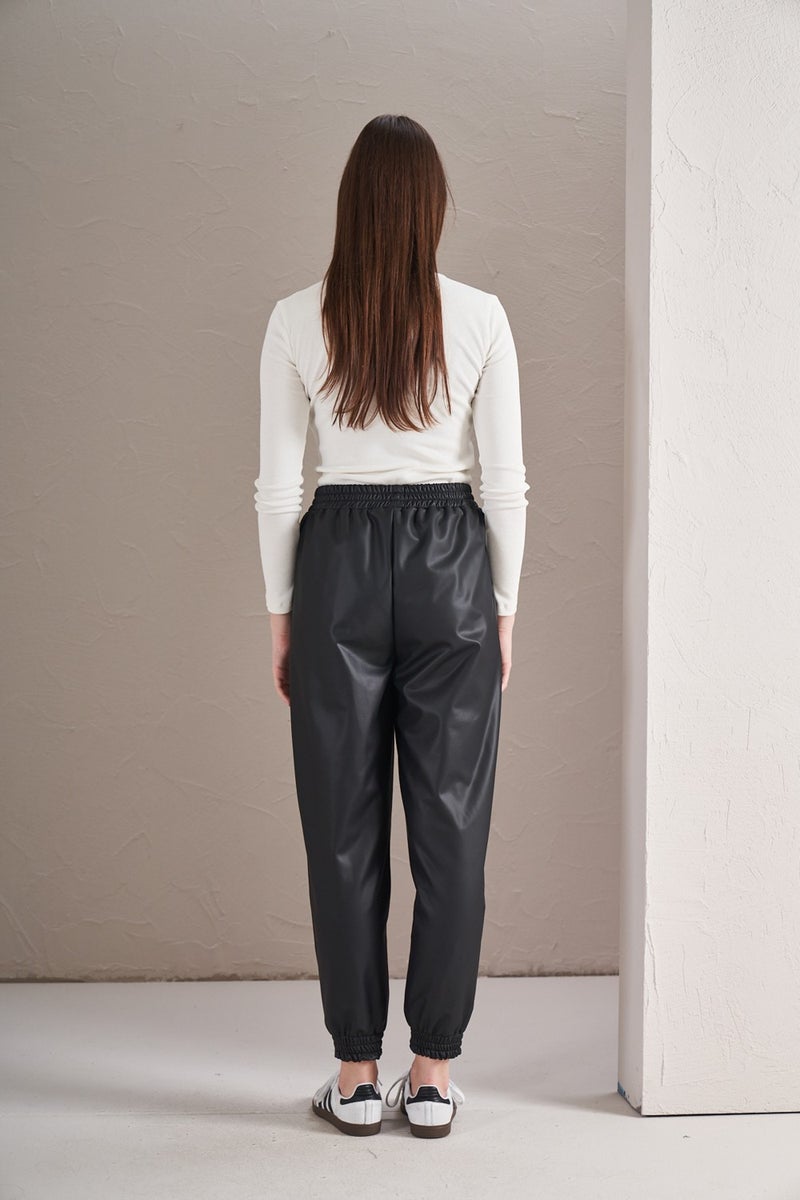 Mevra Leather Trousers Black  - Image 4