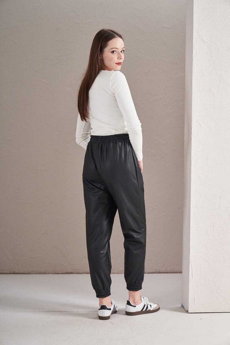 Mevra Leather Trousers Black  - Image 5