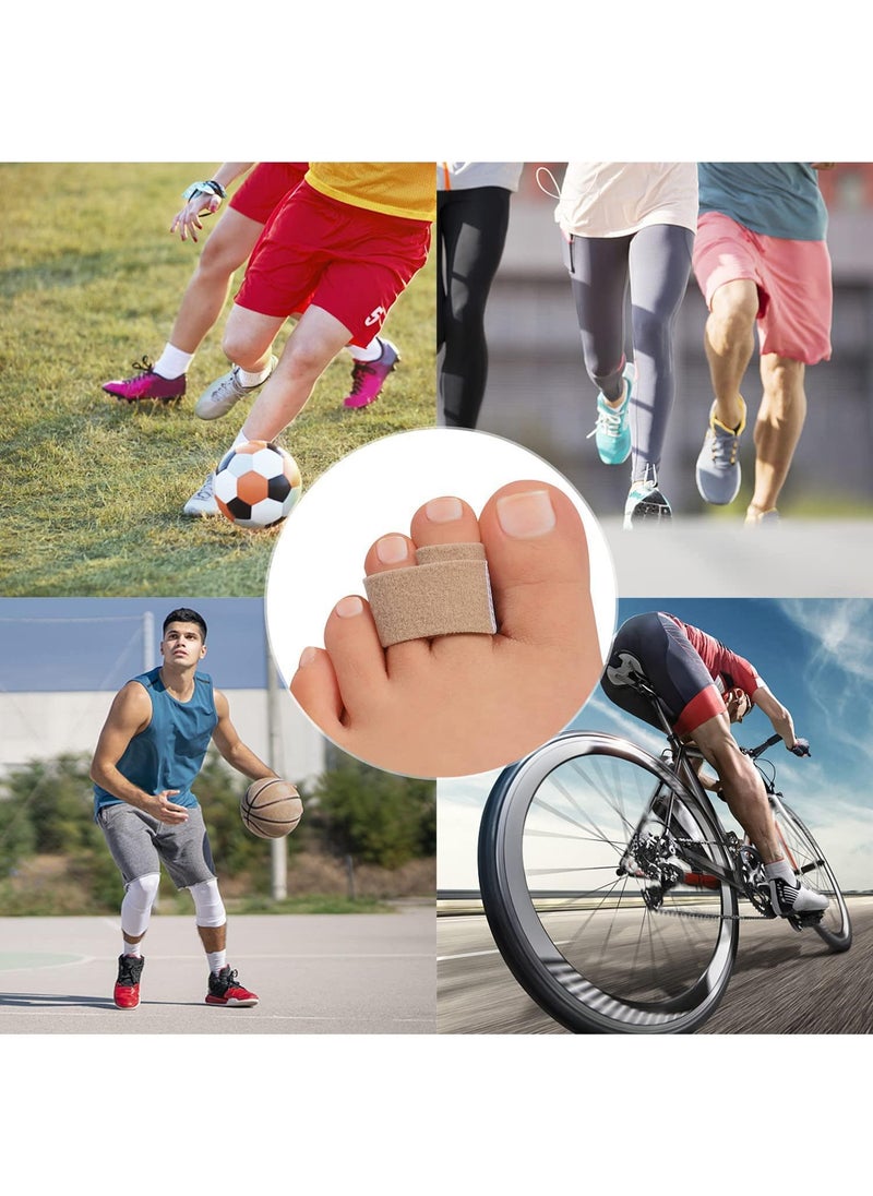 Sweet seven Broken Toe Wraps 6 PCS of Toe Bandages Protectors Hammer Toe Separator Splints Cushioned Corrector Corrector for Overlapping Toes for Broken Toe Hammer Toe Bent Toes(3 Skin&3 Black)  - Image 3