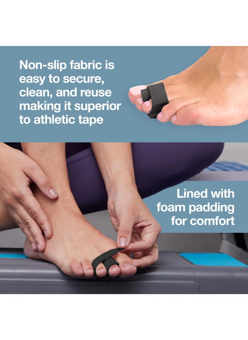 Sweet seven Broken Toe Wraps 6 PCS of Toe Bandages Protectors Hammer Toe Separator Splints Cushioned Corrector Corrector for Overlapping Toes for Broken Toe Hammer Toe Bent Toes(3 Skin&3 Black)  - Image 5