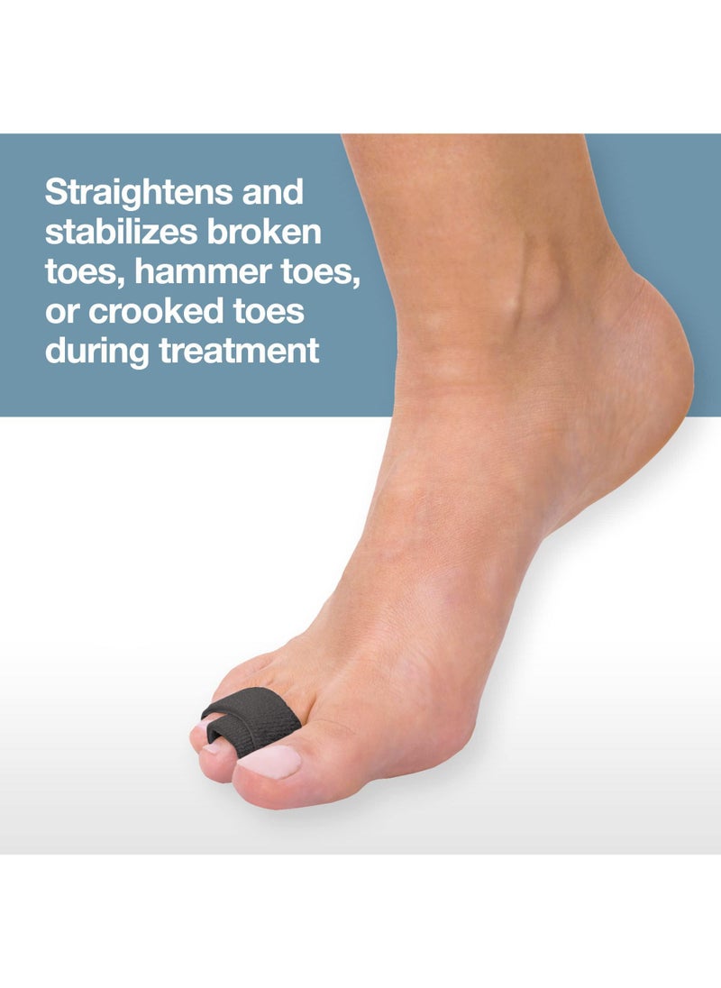 Sweet seven Broken Toe Wraps 6 PCS of Toe Bandages Protectors Hammer Toe Separator Splints Cushioned Corrector Corrector for Overlapping Toes for Broken Toe Hammer Toe Bent Toes(3 Skin&3 Black)  - Image 4