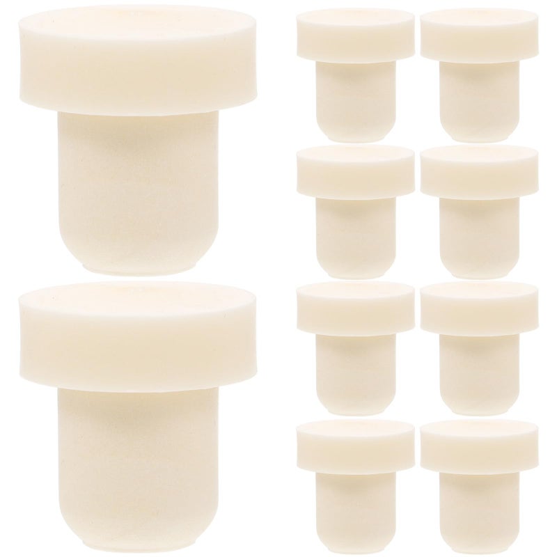 Multipurpose Wood Color Wine Bottle Stoppers 10pcs Leak Resistant Decorative Plugs - Image 2