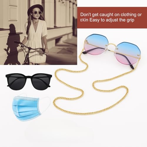 Flavizo 4 mm Gold Spectacle for Women, Stylish Chain Specs Holder Strap - Elegant Specs String and Chains Accessory for Everyday Use - Image 4