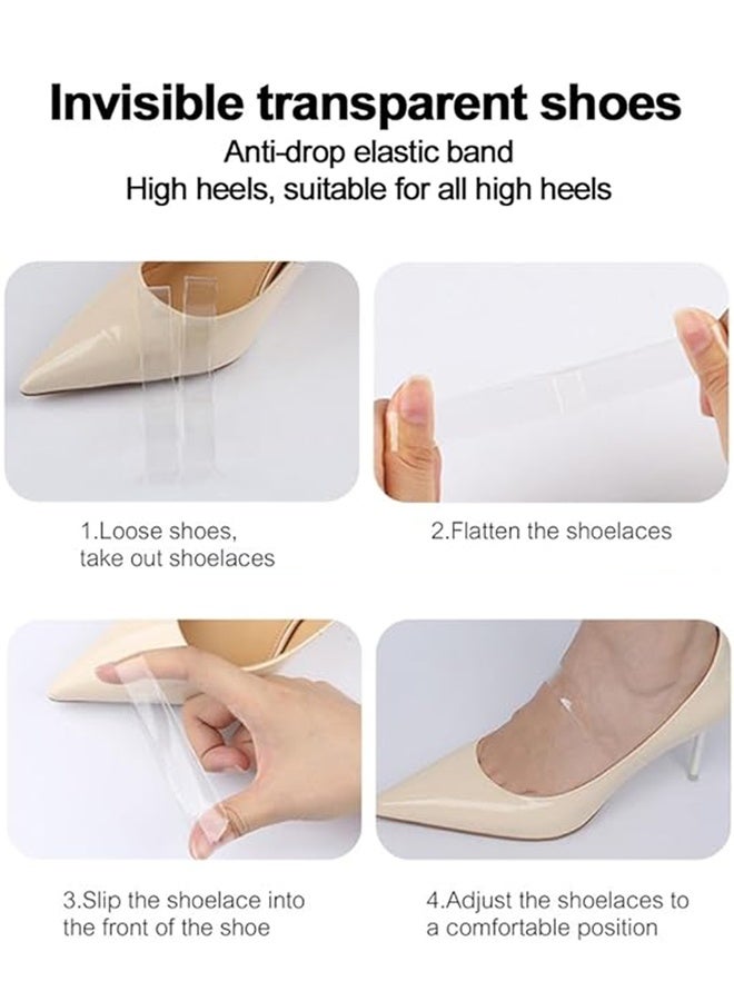 Sweet Life Transparent Invisible High Heel Shoe Straps TPU Elastic Anti Loose Shoe Laces Belt Ankle Straps for High Heel - Image 3