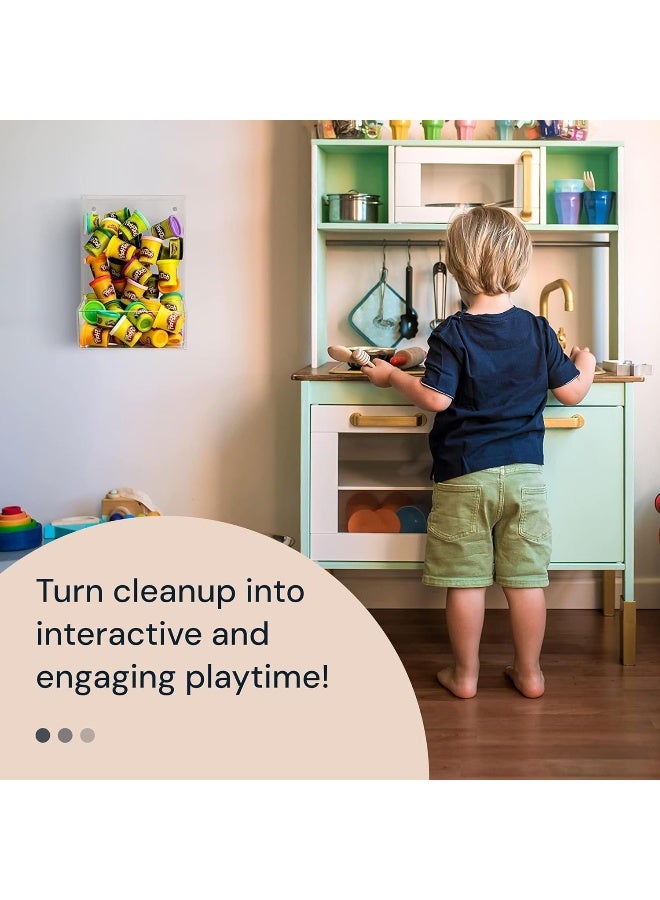 TPGP Hanging Acrylic Toy Dispensers (Single Divided) - Playroom Storage Acrylic Bin - Wall Toy Storage - Wall Bin for Playroom Organization And Storage - Image 4