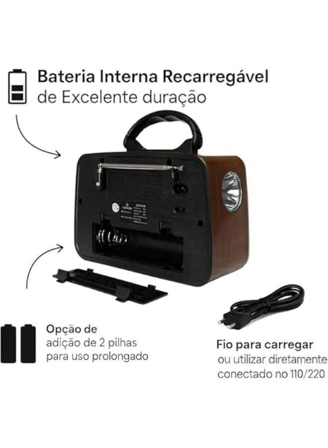 Bluetooth Radio with Flashlight & Light – High-Quality Clear Sound, Practical and Stylish Design R - Image 3