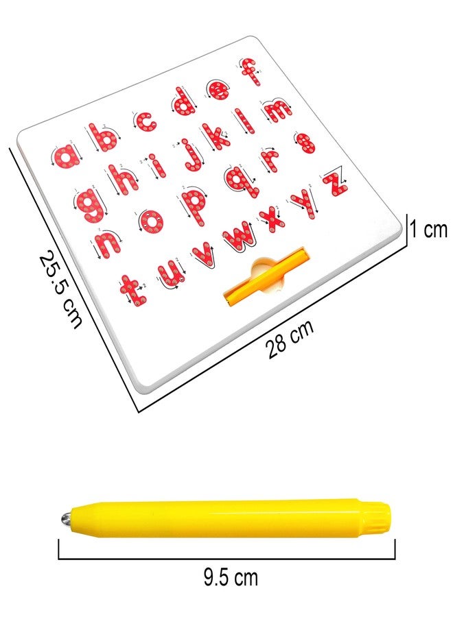 VGRASSP Magnetic Lowercase Alphabet Magpad Toy for Kids with Stylus - Educational Erasable Writing Board for Early Learning English Practice - Interactive Tracing Pad - Color As Per Stock - Image 3