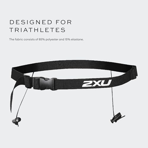 2XU Unisex Race Belt with Loops, Black/Black, One Size - Image 5
