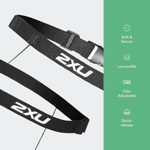 2XU Unisex Race Belt with Loops, Black/Black, One Size - Image 3