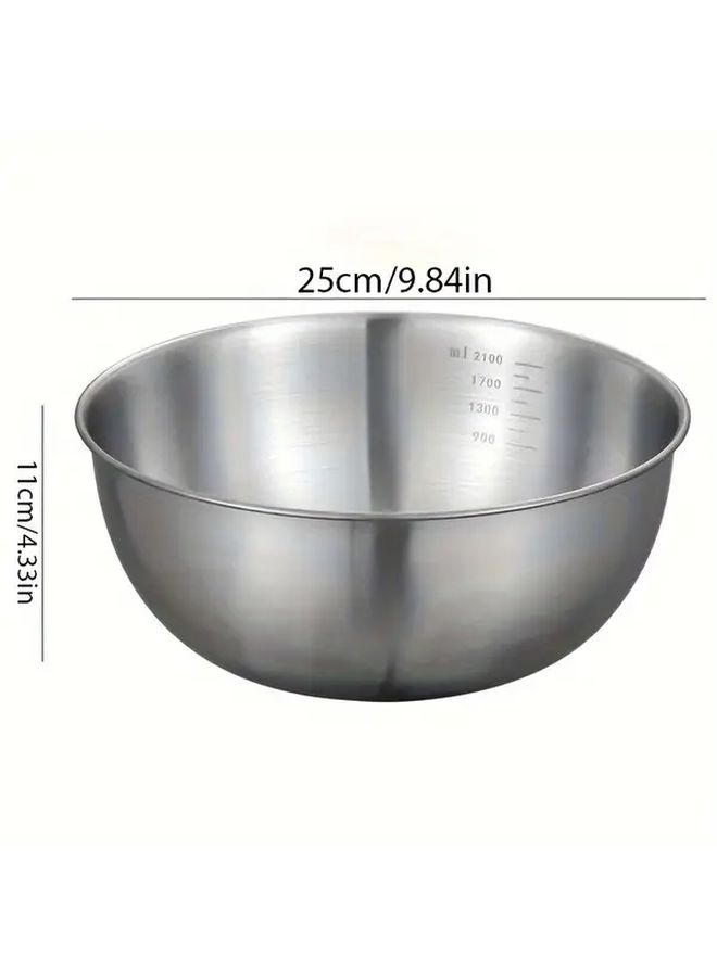 3pcs Stainless Steel Mixing Bowls Rust Resistant Dishwasher Safe Non Slip Base - Image 3