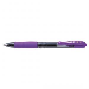Pilot G2 Gel Ink Pen, Purple 0.7, Pack of 12 - Image 2