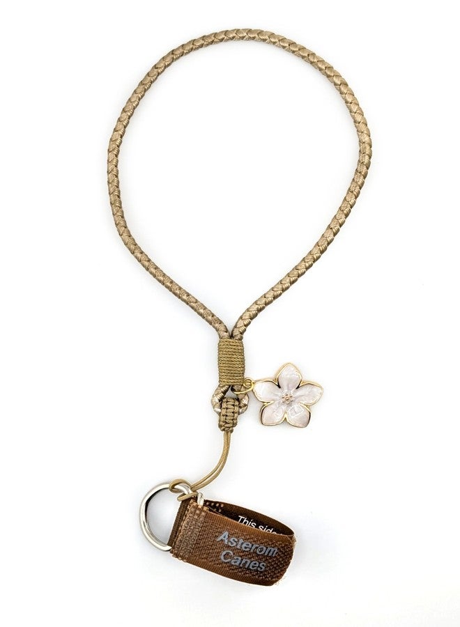 Asterom Cane Strap for Women, Walking Cane Accessories - Fashionable Cane Wrist Strap Tan - Image 1