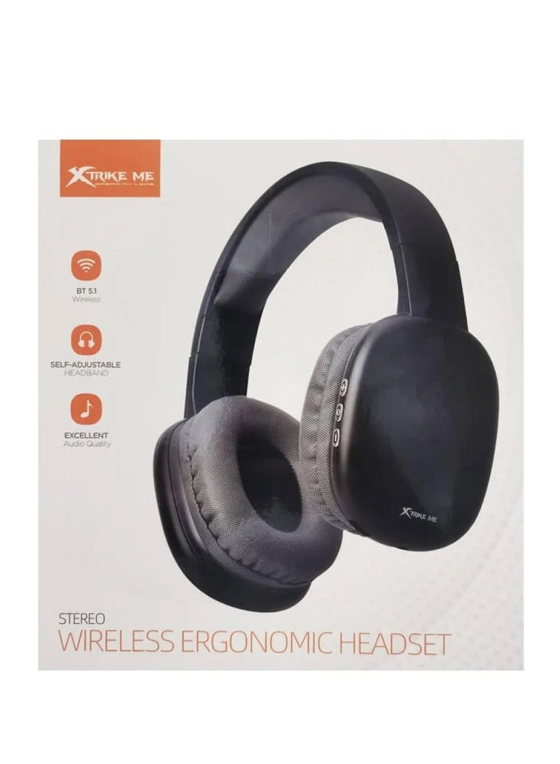 إكسترايك-مي سماعة رأس لاسلكية بتقنية البلوتوث HD-217 - لون أسود - Image 2