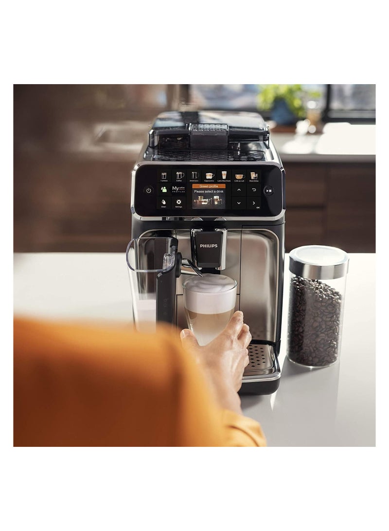 Philips 12 Cup Fully Automatic Espresso Maker UAE Edition Series5400 12 ml 1500 W Ep5447/90 Ceramic Black - Image 5