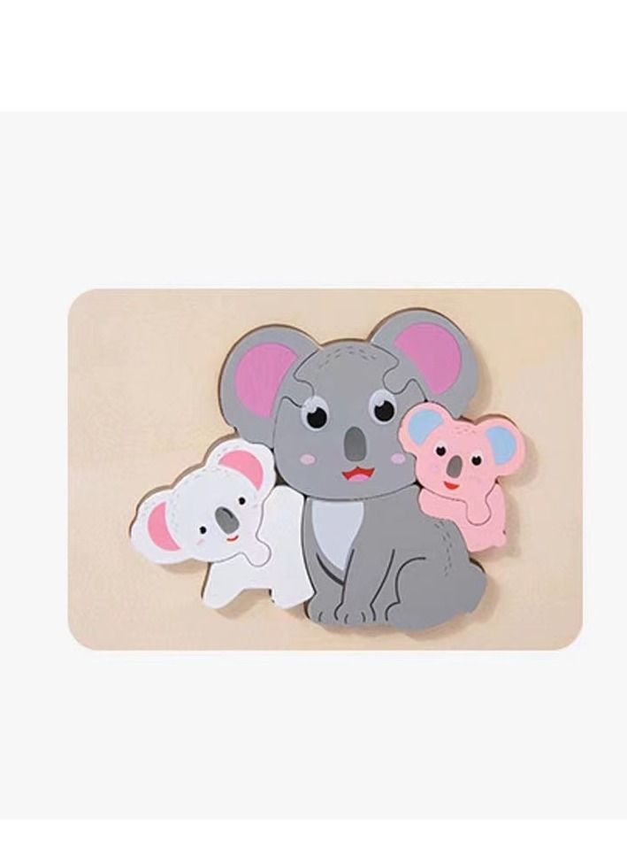 لعبة أحجية الصور المقطوعة الخشبية لوحة أحجية ثلاثية الأبعاد للأولاد والبنات من عمر 3 سنوات فما فوق