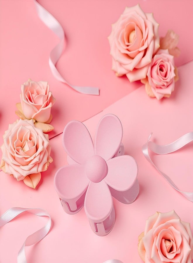 Pxiryanlow Pink Hair Claw Clips Flower Shaped Plastic Jaw Clips Anti-scratch Smell-less Useful Hold Tightly Barrettes Hair Accessories - Image 2