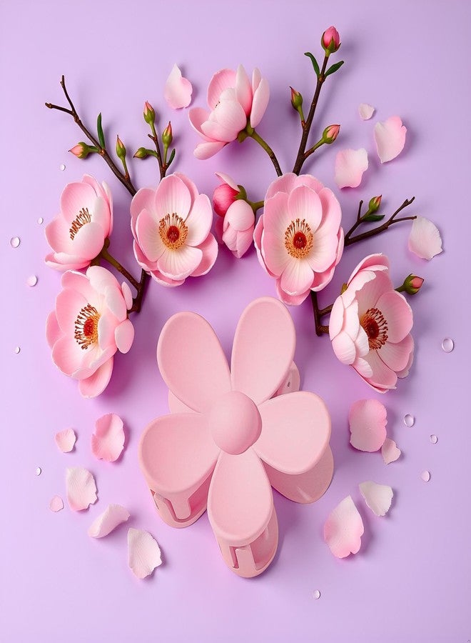Pxiryanlow Pink Hair Claw Clips Flower Shaped Plastic Jaw Clips Anti-scratch Smell-less Useful Hold Tightly Barrettes Hair Accessories - Image 5
