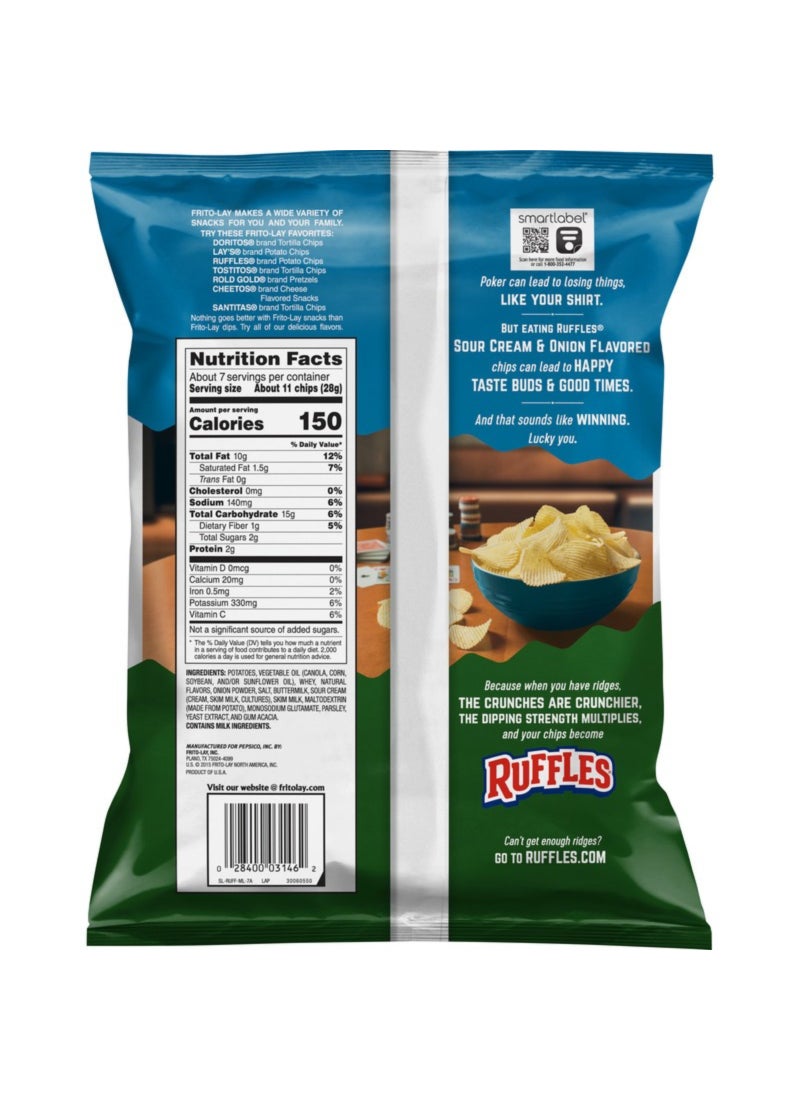 Ruffles Sour Cream and Onion Potato Chips - Image 2
