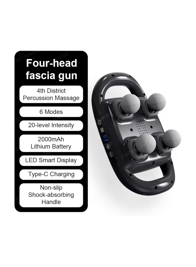 COTONTIE Deep Tissue Back, Leg, Neck, Shoulder and Body Pain Relief Massager, Muscle Massager 20 Intensity and 6 Massage Modes, 4 Head Back - Image 4