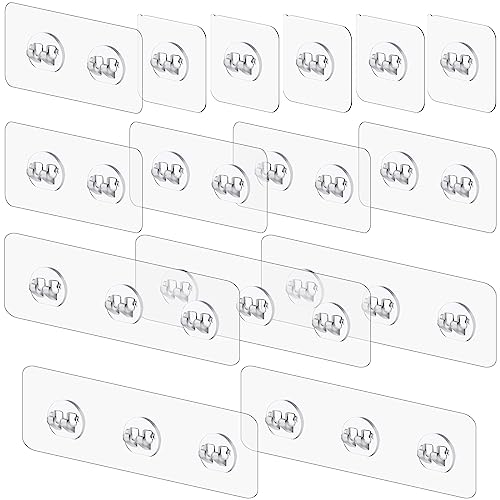 vivinin 15 Pack Shower Caddy Adhesive Replacement, Shower Shelf Adhesive No Drilling, Adhesive Hooks for Showe Caddy, Soap Holder, and Kitchen Racks - Image 1