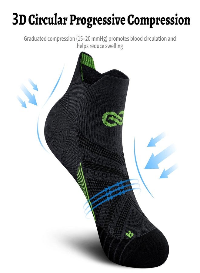 PAPLUS Compression Socks for Men & Women, Low Cut Ankle Running Socks with Arch Support, Plantar Fasciitis Relief for Walking, Cycling, Golf, Travel, Nurses - Image 4