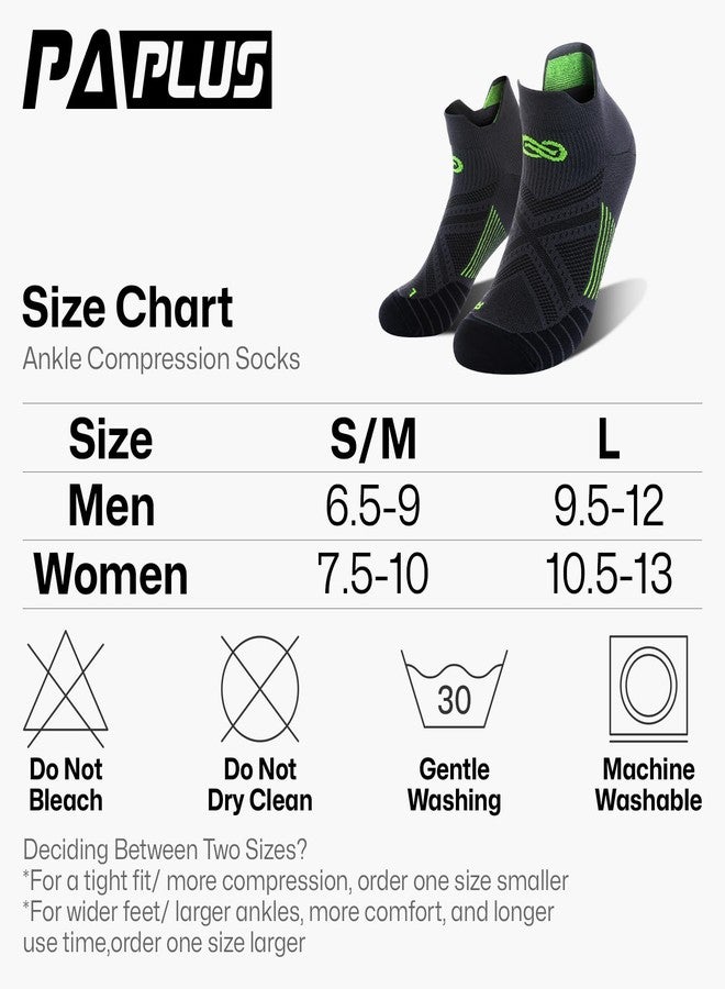 PAPLUS Compression Socks for Men & Women, Low Cut Ankle Running Socks with Arch Support, Plantar Fasciitis Relief for Walking, Cycling, Golf, Travel, Nurses - Image 3