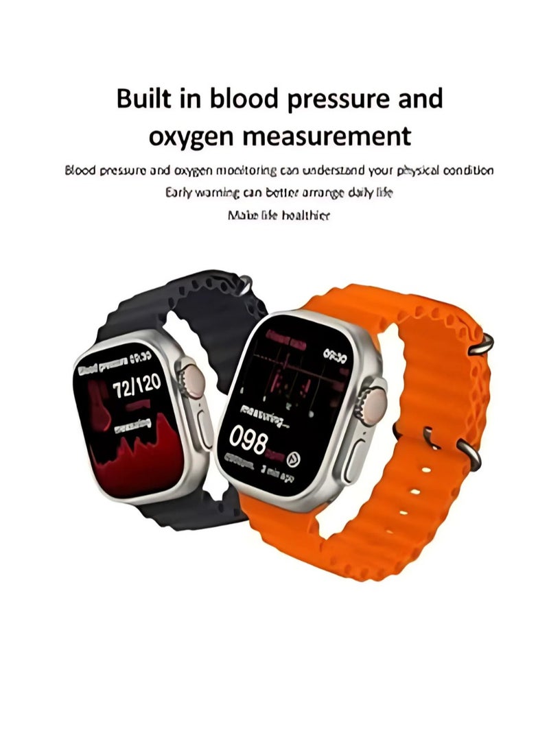 هامزون ساعة ذكية للرجال والنساء، شاشة عرض دائمة، مكالمات بلوتوث، جهاز تتبع لياقة بدنية مقاوم للماء، ساعة ذكية رياضية مزدوجة الشاشة، شحن لاسلكي، مراقب معدل ضربات القلب، متوافق مع أنظمة Android وiOS - Image 5