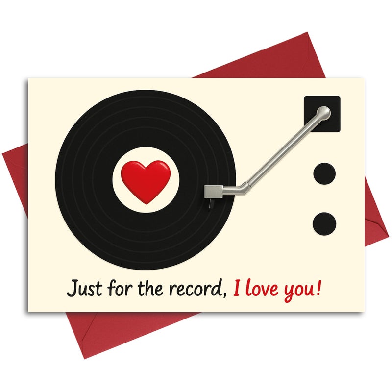 Cheerin Romantic Love Card with Envelope - Anniversary Card for Him and Her - Sweetest Day Cards for Husband, Wife, Girlfriend, Boyfriend and Fiance - Happy Birthday Gift 5x7 Inch - Image 1