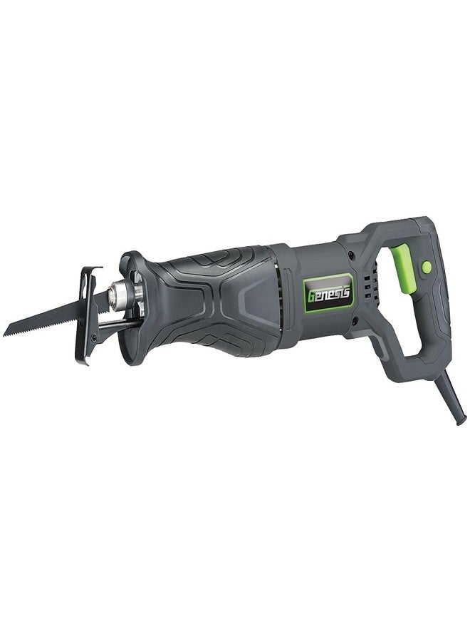 Genesis GRS750 7.5-Amp Variable-Speed Reciprocating Saw with Adjustable Pivoting Front Shoe, Wood and Metal Cutting Blades and 2 Year Warranty