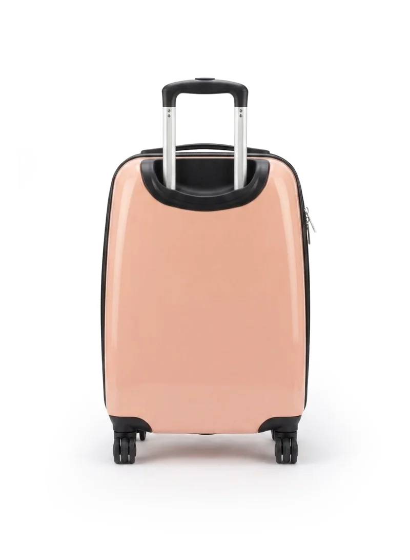 Sanrio  Hello Kitty Kids Hard Shell Trolley Luggage 16" – Peach Pink ABS + PC UV Print Carry-On Suitcase with 360° Spinner Wheels for Women | Best Price UAE