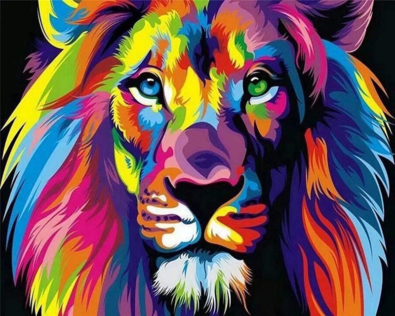 HASTHIP Paint by Numbers for Adult Kits, DIY Canvas Oil Painting Kit for Kid Beginners with Paintbrushes Acrylic Pigment Drawing Paintwork, Multicolor - Image 1