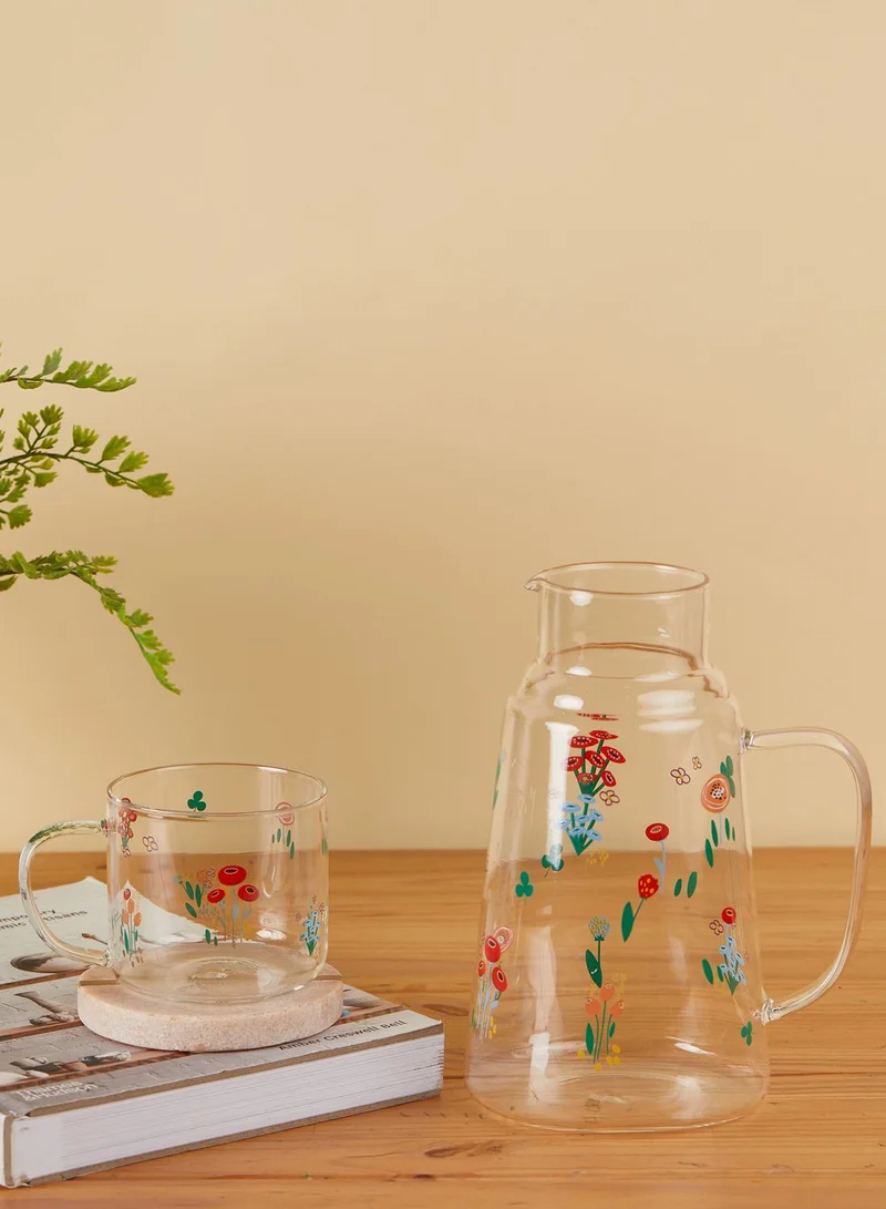AURORA Floral Glass Tea Set