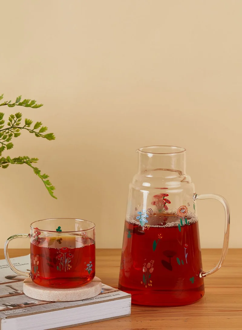 AURORA Floral Glass Tea Set