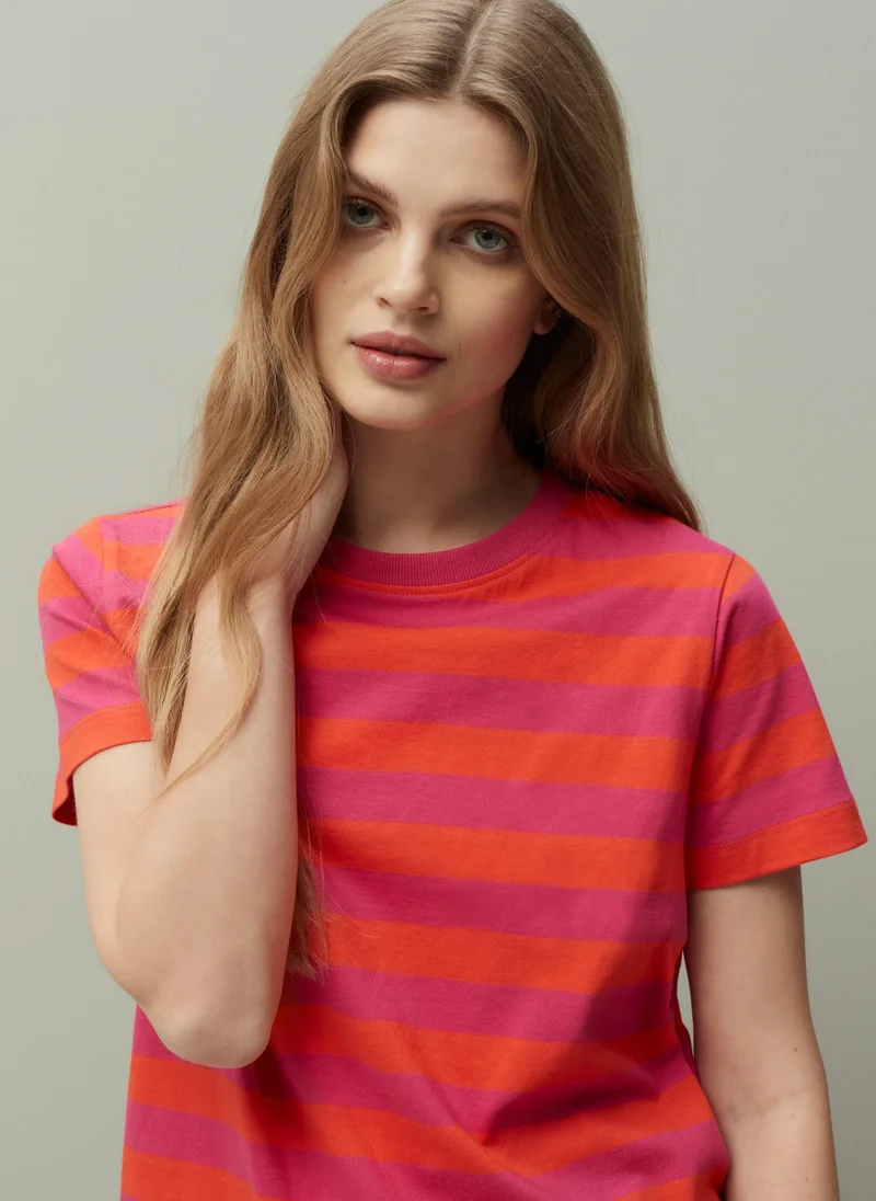 Ovs PIOMBO striped T-shirt in Supima cotton