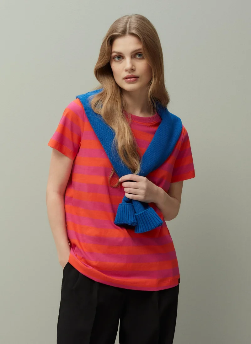 Ovs PIOMBO striped T-shirt in Supima cotton