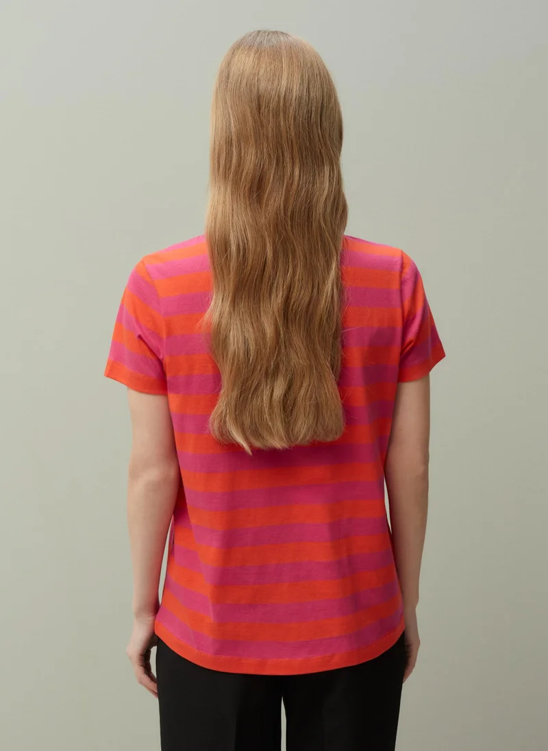 Ovs PIOMBO striped T-shirt in Supima cotton