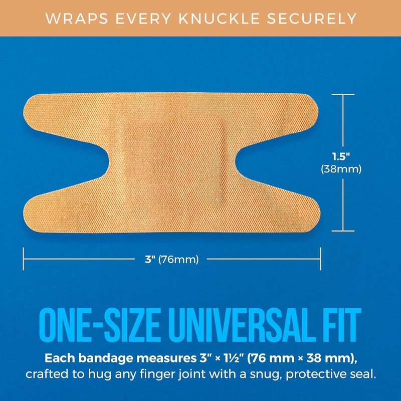 MEDca Flexible Fabric Plasters Flex Fabric Adhesive Knuckle Plasters for Finger Care and to Protect Wounds from Infection 100 Count Box - Image 4