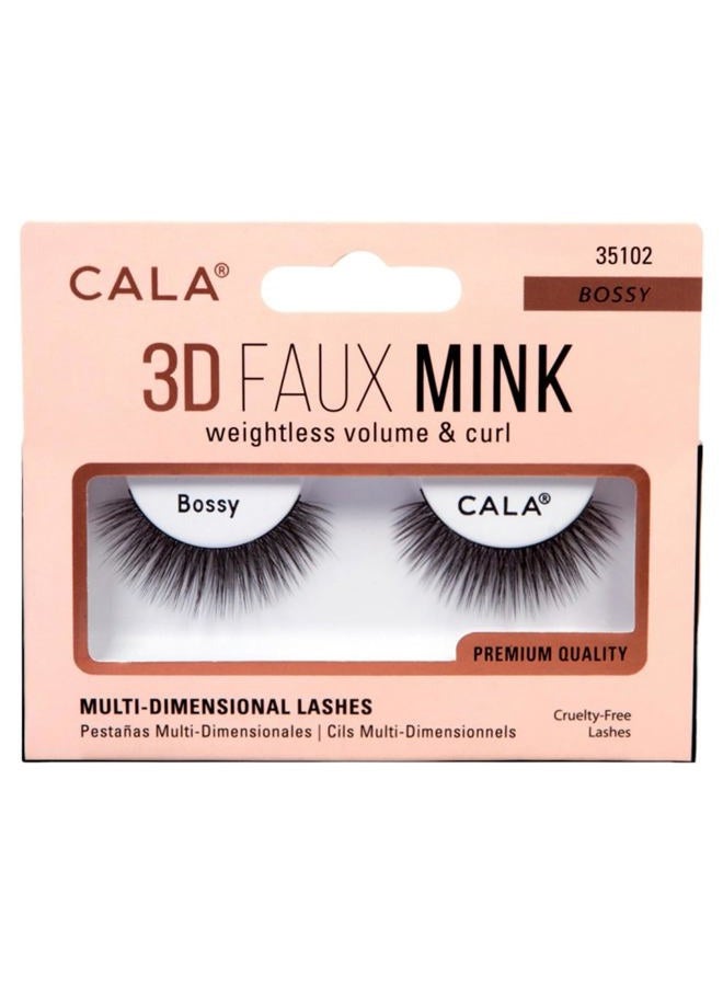CALA 3D FAUX MINK LASHES: BOSSY - Image 1