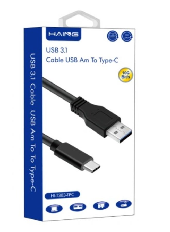 Haing USB 3.0 AM to Type-C Cable - Image 1
